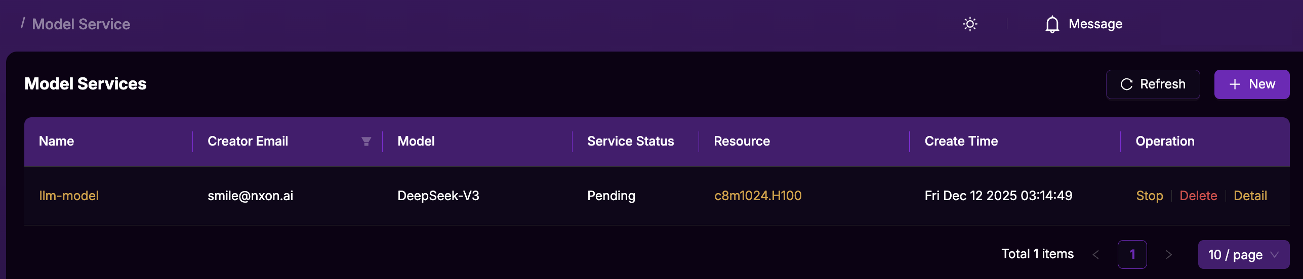 Viewing Model Services